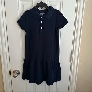 OshKosh navy blue girl dress polo Size 10